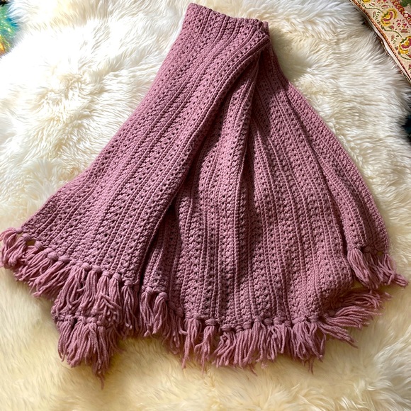 Other - Crochet 🧶 Large Knit CottageCore Afghan Grandma Blanket Handcrafted Warm Cozy